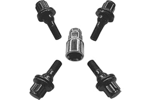 ‎AUTOPREMIUMTEILE Felgenschloss M12x1.25x36mm Flachbund 4er Satz 4er Set schwarze Felgenschlösser Felgensicherung Radsicherungsschrauben Radsicherungsbolzen Radsicherung kompatibel mit Citroen Fiat Opel Peugeot