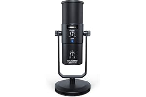 M-AUDIO Uber Mic – Pojemnościowy mikrofon USB do gry, streamingu, podcastów i nagrywania + 4 charakterystyki kierunkowe, wyciszanie, wyj. słuchawkowe