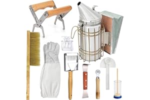 Gojiny Apicoltura Forniture 10Pcs Apicoltura Kit di Strumenti di Apicoltura Starter Tool Regalo Perfetto per Gli Amici E La Famiglia Interessati in Apicoltura