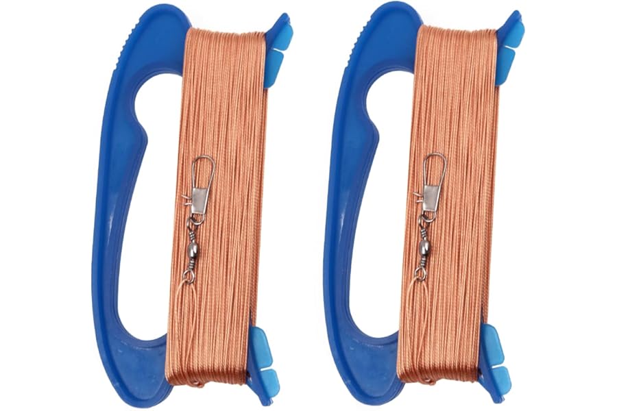 Hsthe Sea Kite Reel with Wrapping Board and 100 m Flying Line Pack of 2 (Blue)