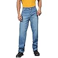 KOTTY Men’s Relaxed Fit Straight-Leg Jeans|Comfortable & Durable Denim Jeans