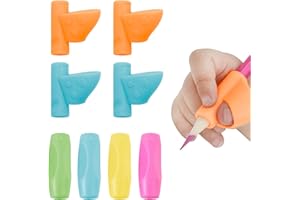 EDDRFY 8 Pezzi Impugnature Penna Bambini, Supporti in Silicone per Correggere la Presa, Aiuto Ergonomico per Scrittura per matite, Imparare a Scrivere Impugnatura per Penna per Asilo e Scuola Primaria