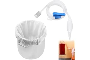 Erzekrim Brew Siphonröhre Wein Heber Abfüllschlauch Wein Heberfiltersatz Silikon Länge 2.5M + 1 Stück Filterbeutel Polyester Brew Bag 40X50cm Weinheber Schlauch für Wein Bier herstellung (2.5M)