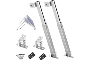 ‎WARMFAY Solarmodul Halterung,Solarmodule Montageset Aufständerung 0°-60°,Photovoltaik Halterungen, Individuell Verstellbar für Flachdach Wandmontage Photovoltaik Balkon Wohnmobil(1 Paar)