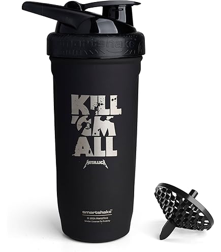 Smartshake Reforce - Shaker de protéines en acier inoxydable - 900 ml - Couvercle étanche à visser - Sans BPA - Unisexe - Bleu marine