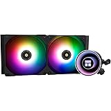 Thermalright Frozen Notte 240 Black ARGB Raffreddamento ad Acqua CPU Cooler CPU, 240 Nero, Doppia Ventola PWM, Cuscinetti S-F