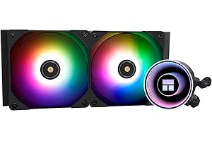 Thermalright Frozen Notte 240 BLACK ARGB V2 refroidisseur de processeur de refroidissement par eau, ventilateurs PWM doubles,roulements S-FDB,adapté pour AMD/AM4 AM5,Intel LGA 1700/1150/1151/1200/2011