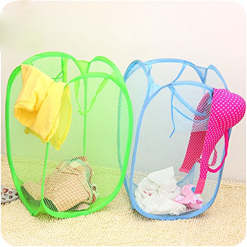 triecoworld faltbar Pop Up Mesh-Wäschekorb Korb Tasche Bin behindern Spielzeug ordentliche Aufbewahrung grün - 7