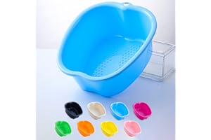 KEEPAA Pediluvio Piede Bacino Grande Plastica Vasca per Pediluvio, Piedi Cura Bagno Spa, per Pedicure Rilassare Disintossicazione e Massaggio, Sbarazzarsi di Calli Cuticole Pelle Morta (Blue)