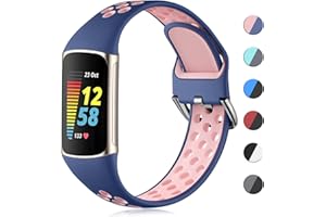 ‎CEMIKA CeMiKa Silikon Armband Kompatibel mit Fitbit Charge 5 Armband/Fitbit Charge 6 Armband, Wasserdichtes Weiche Atmungsaktive Sportbänder für Charge 5 Armband/Charge 6 Armband, Klein Groß