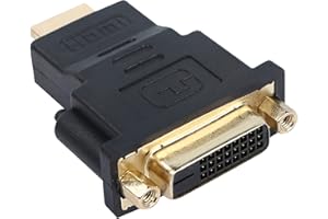 QIANRENON HDMI macho a DVI (24+1) adaptador hembra DVI-D hembra a HDMI macho Convertidor bidireccional 1080p