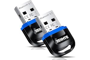 Bluetooth Adapter for PC 5.1 - ZEXMTE USB Bluetooth Dongle 5.1 EDR, Bluetooth Adapter for PC Windows 11/10/8/7-Bluetooth USB Adapter for Computer/Laptop-2 Pack