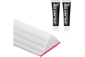 Flintronic 200 cm listwa zabezpieczająca przed progiem prysznica, samoprzylepna, silikonowa uszczelka prysznicowa, ochrona przed progiem, bezramowe drzwi prysznicowe, do kuchni, łazienki, umywalki