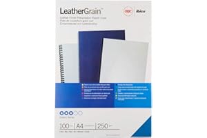 GBC LeatherGrain Binding Covers 250 gsm A4 100 - Blue