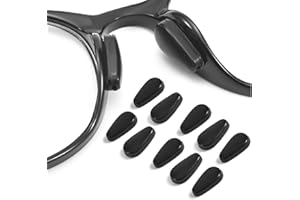 OPUGIT Eyeglass Nose Pads, Adhesive Anti Slip Eyeglasses Nose Grips with Airbag,3.2mm Thickness for Eyeglasses Sunglasses Reading Glasses,5 Pairs,Black