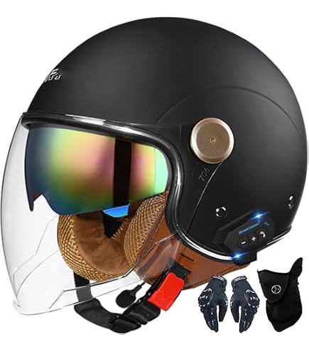 Bogotto Jet Illus Bogotto H586 BT Illus Casco Jet Bluetooth - Casco Moto Con Comunicador Integrado Casco Moto Jet