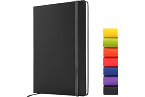 Lefute A5 Notebook, Journal Notebook, A5 Notepad Notebook for Office School Home Business Writing & Note Taking 80gsm（Black）