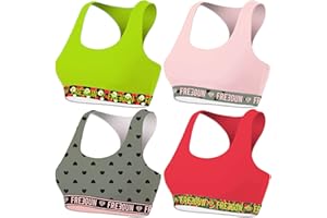FREEGUN Lot de 4 Brassières Fille en Coton
