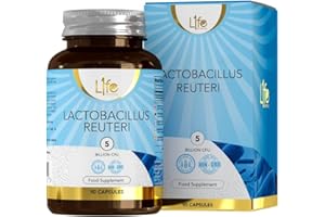 L1FE NUTRITION LN Lactobacillus Reuteri | 90 Lactobacillus Reuteri Probiotic Capsules - 5 Billion CFU L-Reuteri per Serving | High Strength L-Reuteri Supplement | Non-GMO, Gluten & Allergen Free | Made in The UK