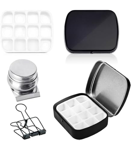 Aquarell Reisepalette Mit 24 Fächern - Wasserdicht Mit Feuchtigkeitskontrolle