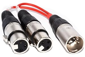 KENABLE DMX 5 Broches Fiches Vers Double XLR 3 Broches Femelles Diviseur adaptateur câble 10 cm