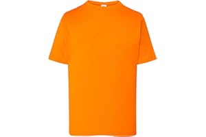 MISTER PATCH Maglietta T-Shirt Bimbo Bimba - 100% Cotone - 150 Grammi - TSRK 150 (Arancione, 12-14 Anni)