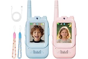2026 Video Walkie Talkies För Barn,2-pack Uppladdningsbara Långdistans Walkie Talkies Med HD-kamera,Inbyggd Wifi, Röstväxlare Och Skärmdisplay, För Familjespel Utanför Julfödelsedag For Pojkar Flickor