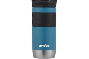 Contigo Byron 2.0 vaso térmico, vaso aislante de acero inoxidable con cierre Snapseal, termo de café, 100 % antiderrame, tapa apta para lavavajillas, sin BPA, mantiene el calor hasta 6 horas, 470 ml