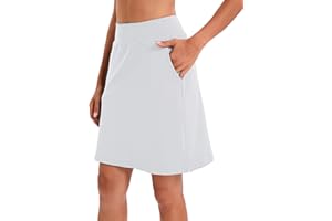Jhsnjnr – Jupe-short de golf pour femme avec poches, longueur genou, taille élastique, jupe de tennis athlétique