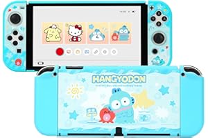 Kuitmor Cover per Switch OLED, Slim Cover Compatibile con Switch OLED, Design Antigraffio e Antiurto, Cover originale Controller, Pesce