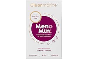 Cleanmarine Menomin | Menopause Support - for People Aged 40+ During Peri-Menopause or Menopause – Daily Nutritional Support During This Natural Life Stage so You Can Feel Like You – 60 Capsules