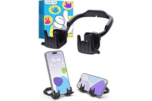 CALDEVER Geschenke für Frauen Männer Mädchen und Jungen Handyhalter: Weihnachten Geschenk Rock-Geste Handyhalterung für Tisch Nikolaus handy halterung tisch Kleine Gadgets zu Weihnachten Geburtstag Schwarz