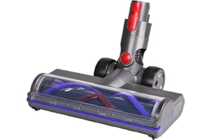 KENVOR Bürste Kompatibel mit Dyson V7 V8 V10 V11 V15 Staubsauger ，Elektro-Bodenbürste mit Direktantrieb und 4 LED-Leuchten für Hartböden