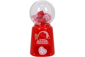 Legami - Mini dispensador de gomas para borrar, Love Dispenser, 15 gomas, goma en forma de corazón, dimensiones 9 x 22 x 0,5 cm