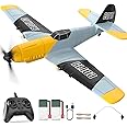 RC Plane, 3 Channel BF-109 Remote Control Airplane Fighter Toys, RC Glider Toy, 2.4GHz 6-axis Gyro Stabilizer RTF Glider Aircraft Plane with 2 Batteries, Outdoor Hobby WWII Toy Gift, Easy to Fly