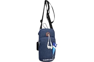 BAGZY Sport Armtasche Armbänder Handytasche zum Umhängen Crossbody Schultertasche Sport-Armband Laufen 6,7 Zoll Handytasche Reise Brieftasche Geldgürtel für iPhone 13 Pro/12 Pro Max/XS (Blau)