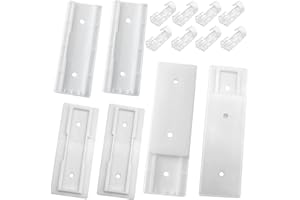 CKANDAY Confezione da 4 supporti autoadesivi per fissaggio a parete, con 16 clip per organizer per cavi, trasparenti, per telecomando, router, scrivania, computer, cucina, casa e ufficio