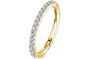 OUFER 16G Rostfreier Stahl Knorpel Ohrringe Fünf Petal Clear CZ Blume Tragus Helix Earrings Knorpel Ohrstecker