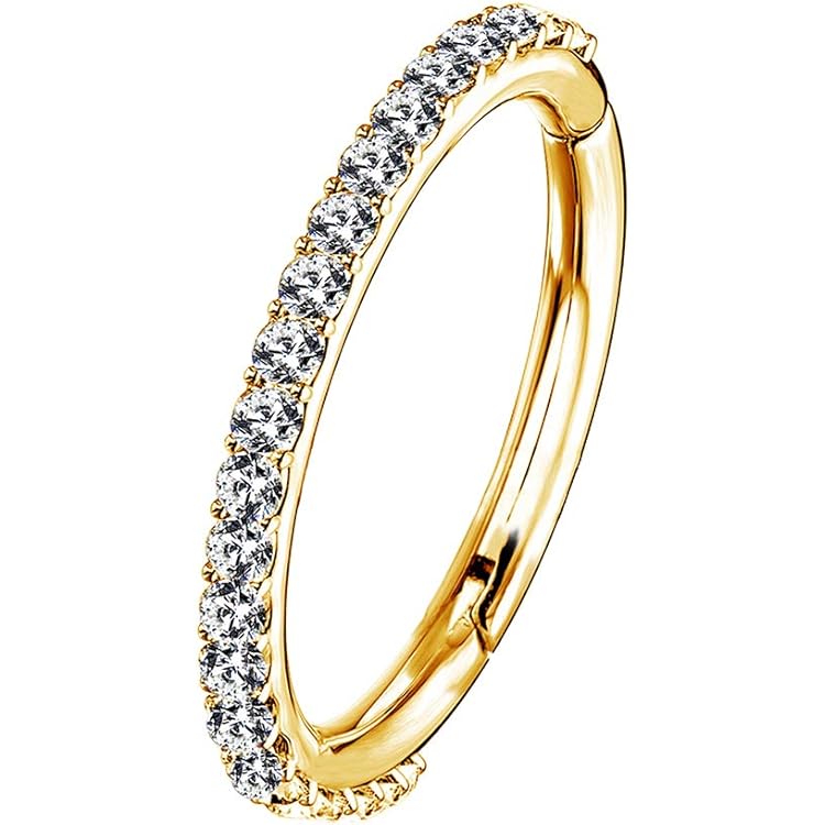 OUFER Helix Piercing 16G Chirurgenstahl - V-Form CZ Steine 8/10/12mm