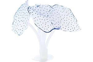 VOCOSTE Silicone Glowing Aquarium Simulation Coral with Sucker, Blue, 1Pcs