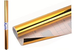 Sadipal 12239 - Rollo plástico adhesivo 0.50 x 3 m, color oro