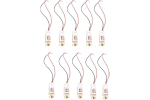 BEITESI 650nm red line Laser Module Industrial Laser Group Module Adjustable Focal length12mm (5mw-traverse-10pack)