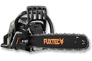 FUXTEC Motosega a scoppio KS262-61,5cc Easy-Start con barra da 50cm (20") e protezione - motore potente da 2,4kW - miscela benzina/olio - con borsa per trasporto inclusa