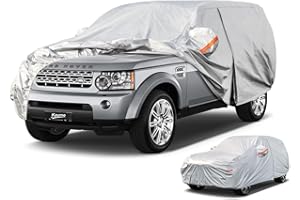 Kayme Funda Coche SUV, Compatibles conLand Rover Discovery III/IV(2004-2017) Transpirable Anti-UV Antipolvo de 6 Capas, Cubierta para Coche con Cremallera y Forro de Algodón.(Entrega en 3-7 días)