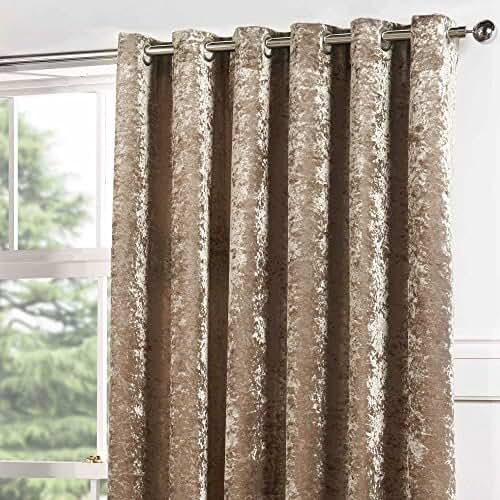 Amazon.co.uk gold crushed velvet curtains