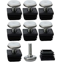 Piedi Quadrati Per Tavolo E Mobili. Pacco Da 4 Gambe In Acciaio Grigio - Foto 8