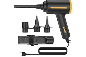 Bombe d'air Comprimé, Dépoussiérants Puissants électrique, Aspirateurs pour Ordinateurs avec réglable à 2 vitesses, câble d'aérateur puissant de 3m de long pour ordinateur, auto, tube à neige