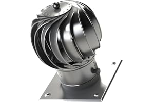 PLUMBING4HOME High Quality Stainless Steel Rotating Spinning Ventilation Chimney Cowl Airroxy 150mm