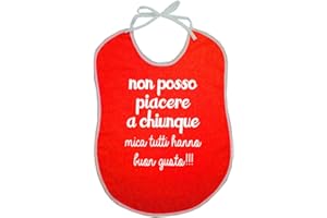 MAGIE DI CASA Bavaglione per Adulto con Frasi Divertenti - Bavaglione cm.45X60 con transfer - Made in Italy, spiritoso, feste, cene, cucina, cuoco, chef