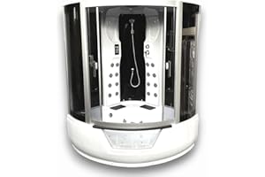 GRAFICA MA.RO SRL Baignoire Douche balnéo massante Model Montecarlo 150 x 150 cm angle haute spa Hydromassage Radio Cascade